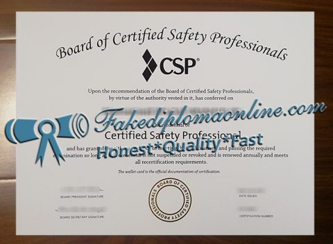 How To Buy A Verified Certified Safety Professional Csp Certificate In