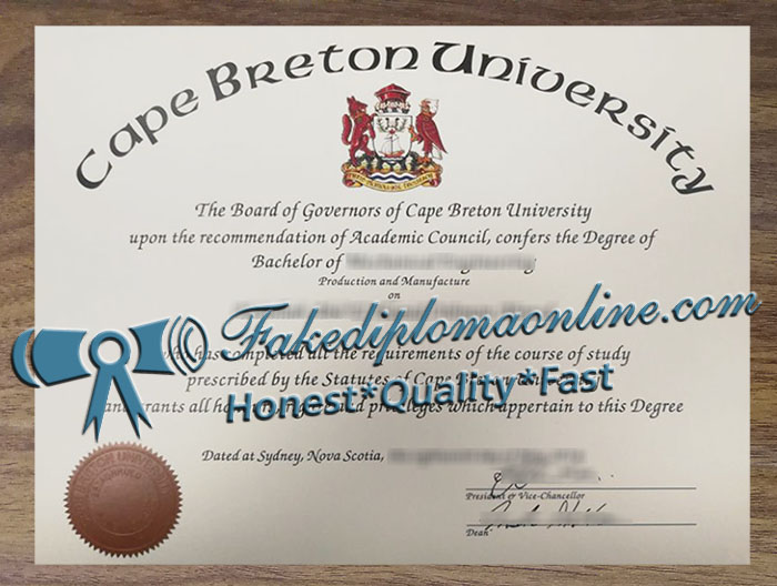 Cape Breton University degree