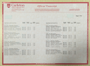 Carleton University transcript