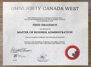 University Canada West diploma