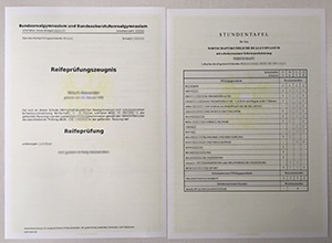 BRG und BORG Dornbirn diploma and transcript