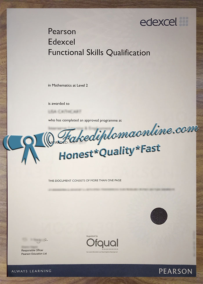 Functional Skills Level 2 Maths certificate