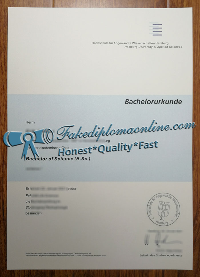 HAW Hamburg Bachelor Urkunde