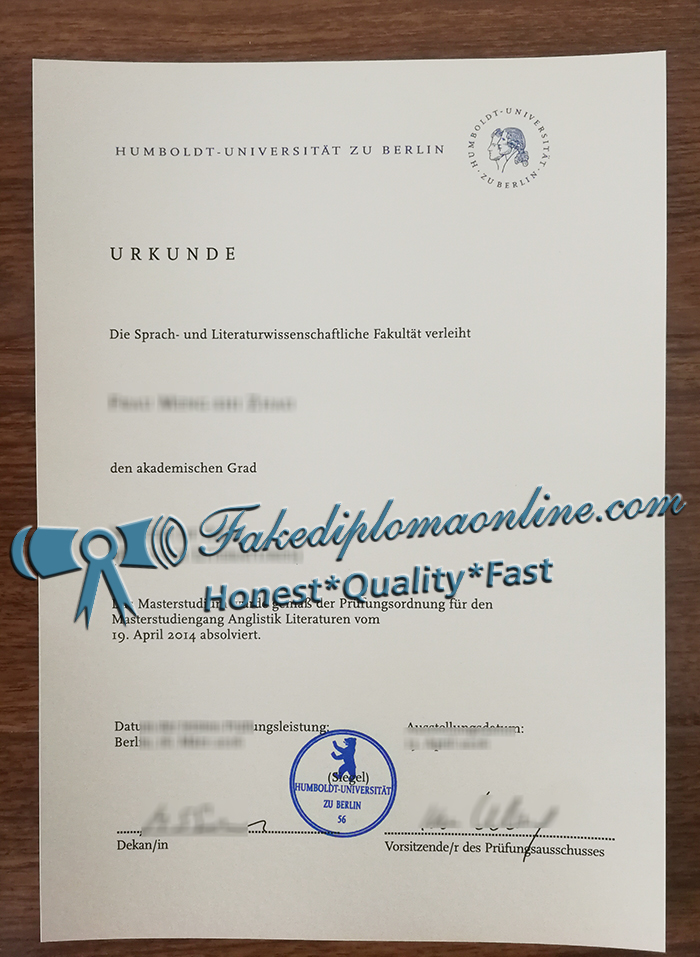 Humboldt-Universität zu Berlin degree