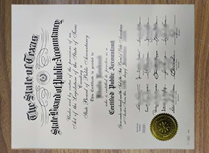 Texas CPA certificate