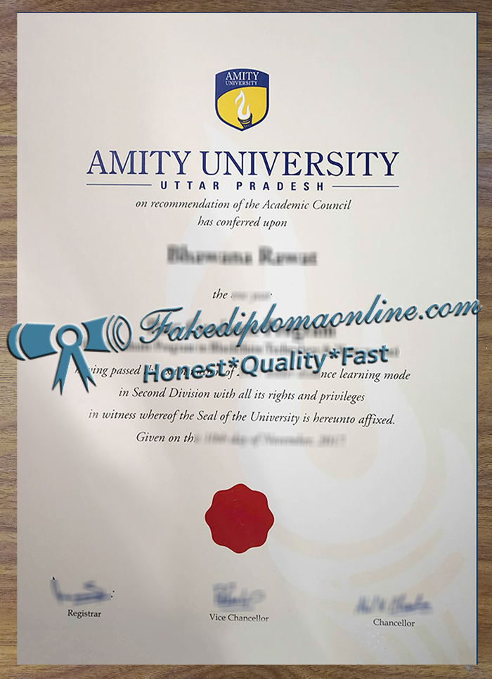 Amity University diploma