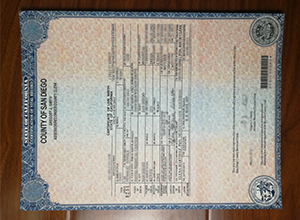 California Birth certificate