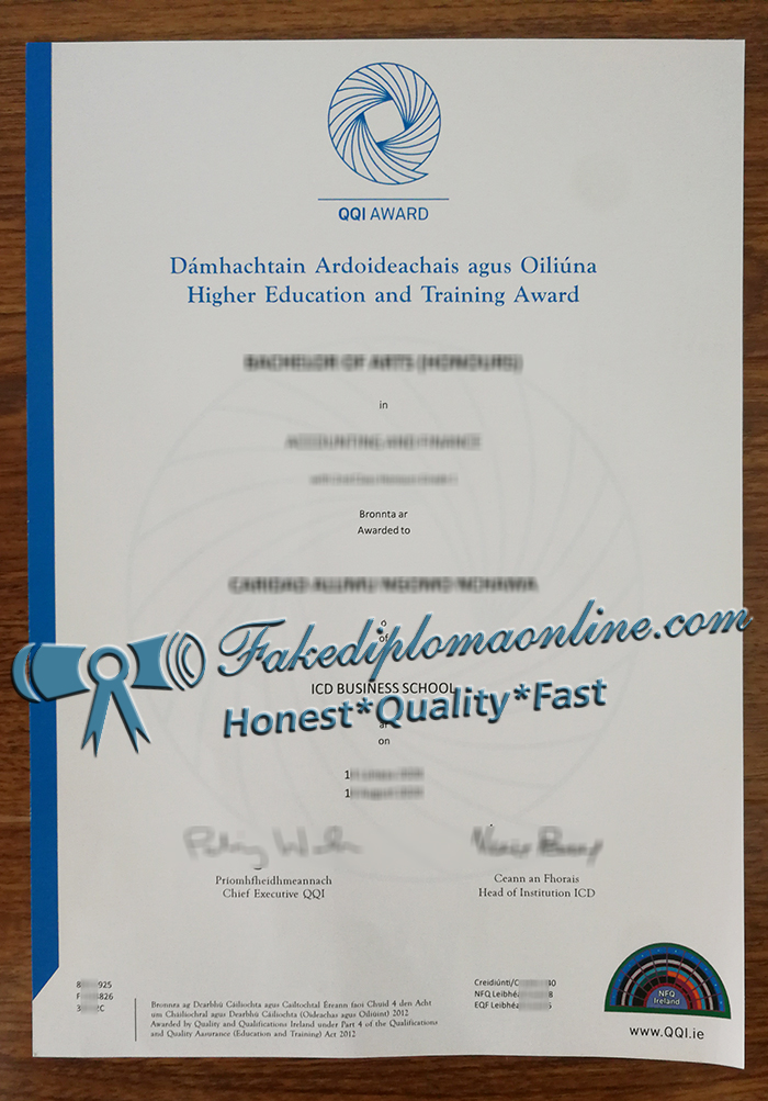 QQI Award Diploma