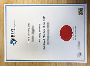 RTPI Member certificate