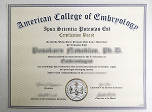 American College of Embryology degree