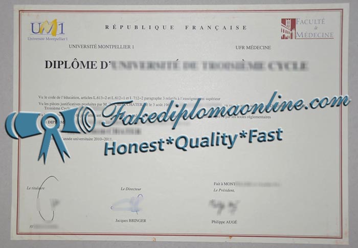 Université Montpellier 1 diploma