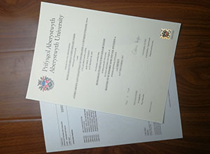 Aberystwyth University diploma and transcript