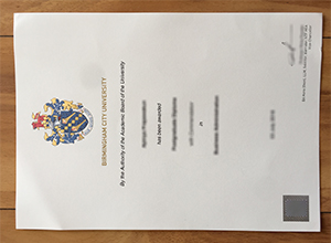 Birmingham City University diploma