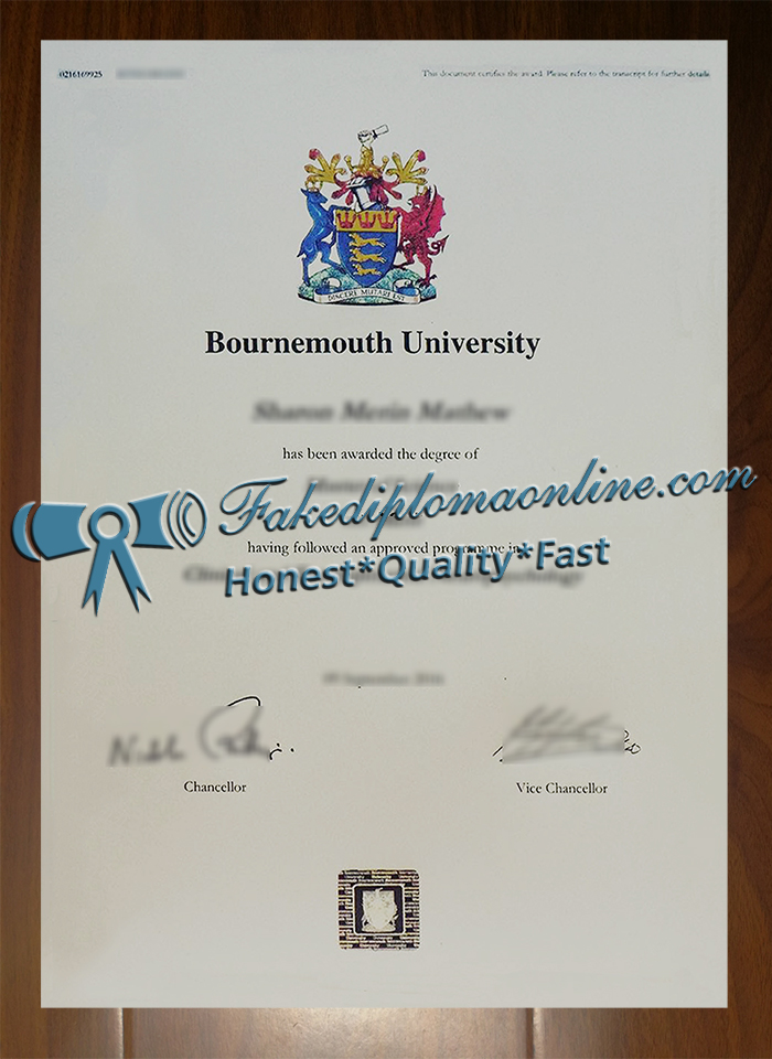 Bournemouth University diploma