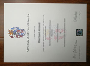 Canterbury Christ Church University diploma