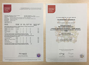 University of South Wales diploma and transcript