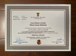 Istanbul Commerce University diploma