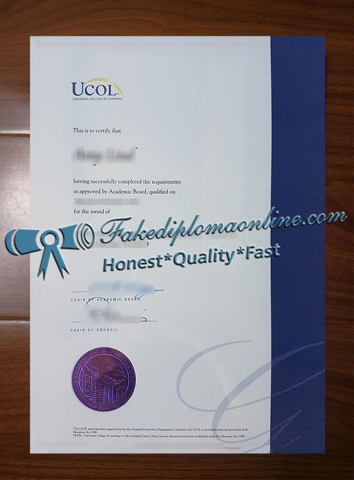 Universal College of Learning diploma