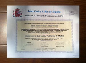 Universidad Autónoma de Madrid diploma