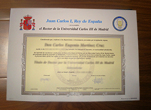 Universidad Carlos III de Madrid diploma