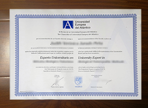 Universidad Europea del Atlantico diploma