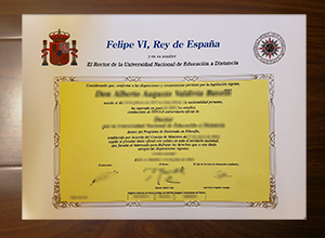 Universidad Nacional de Educación a Distancia diploma