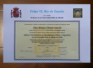 Universidad Pablo de Olavide Sevilla diploma