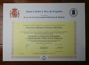 Universidad Politécnica de Madrid diploma