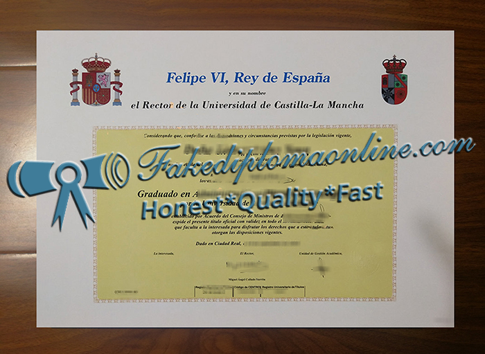 Universidad de Castilla-La Mancha diploma