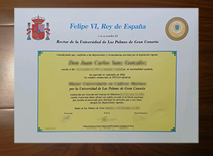 Universidad de Las Palmas de Gran Canaria diploma