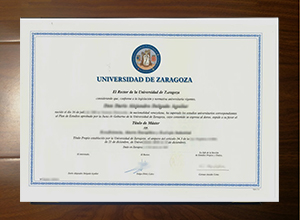 Universidad de Zaragoza diploma