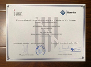 Universidad de las Islas Baleares diploma