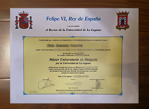 Universidad de La Laguna diploma