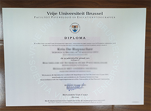 Vrije Universiteit Brussel diploma