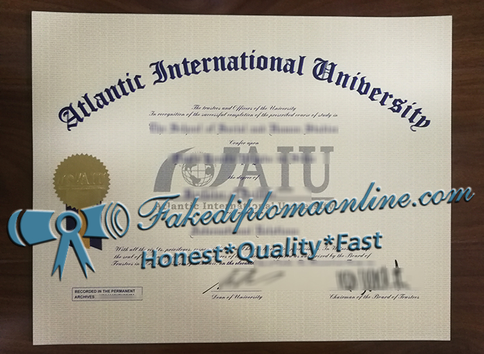 Atlantic International University diploma
