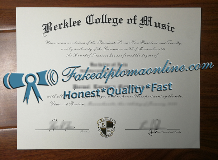 Berklee College of Music diploma