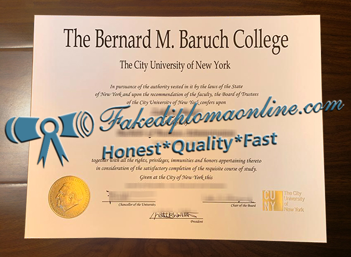 CUNY Baruch College diploma