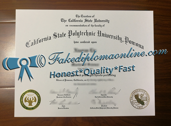 Cal Poly Pomona diploma