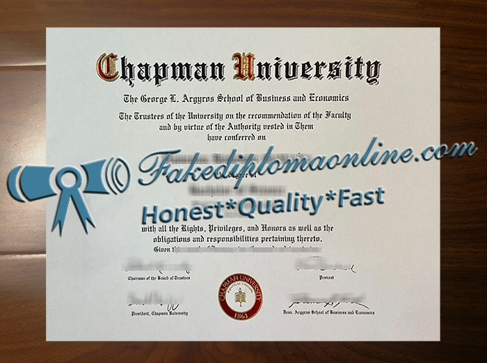 Chapman University diploma