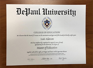 What does the Depaul University diploma certificate look like?