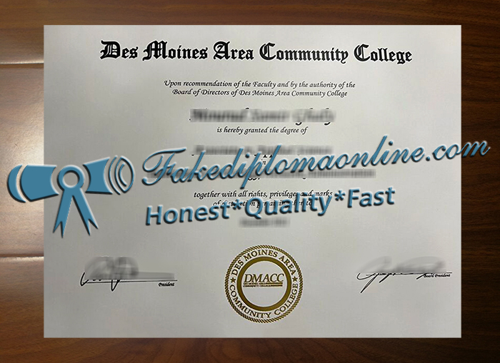 Des Moines Area Community College diploma