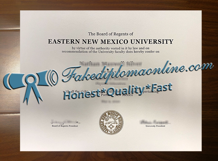 Eastern New Mexico University diploma