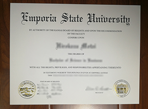 Emporia State University diploma