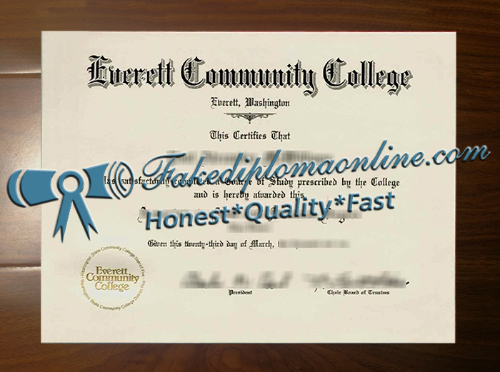 Everett Community College diploma
