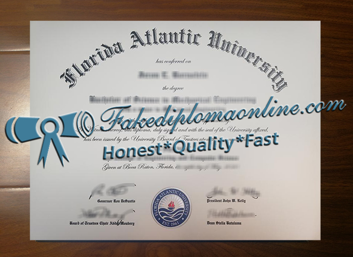 Florida Atlantic University diploma