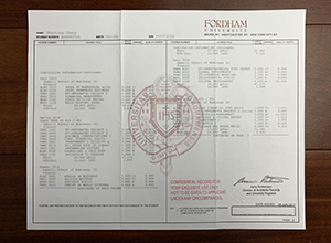 Fordham University transcript