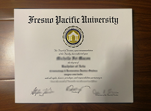 Fresno Pacific University diploma