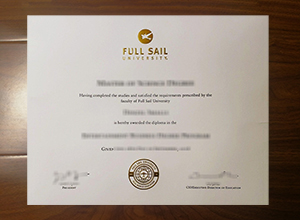 Full Sail University diploma