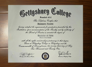 Gettysburg College diploma