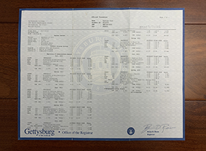 Gettysburg College transcript